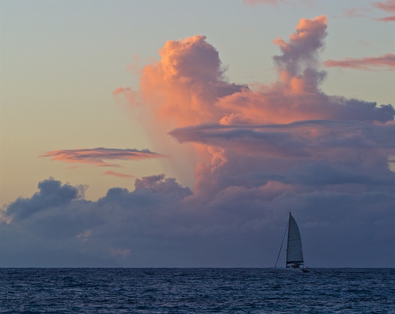 St. Maarten Sunset, Sailboat